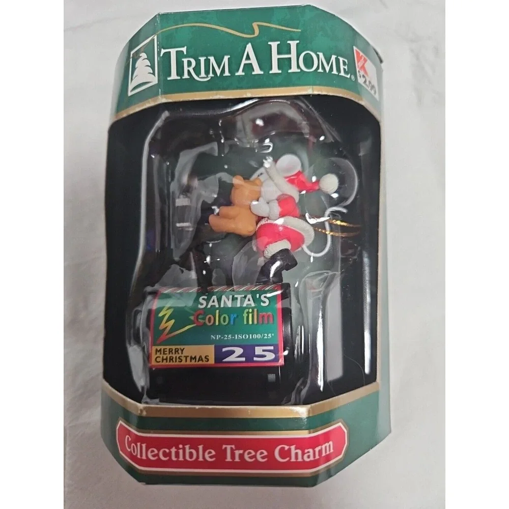 Trim A Home Collectible Tree Charm Santa Mouse Photographer w/Color Film     618